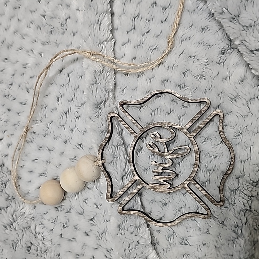 Firefighter Wife Car Charm
